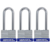 Brinks Keyed Alike Padlock, Laminated Steel, 44mm, High Security 3PK 172-44302